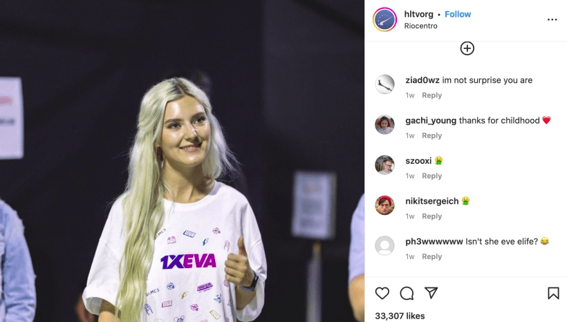 Блядина рекламирует 1хBet и TECHIIA